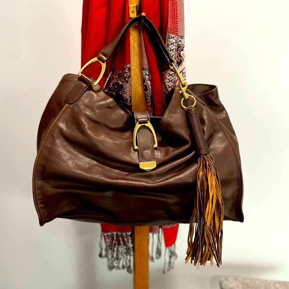 Chocolate brown hobo bag